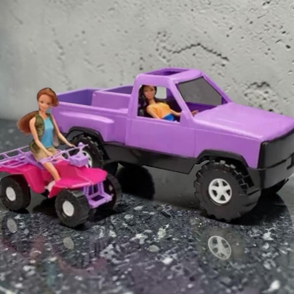 American Plastics Barbie Size Pickup Truck and Atv brand new from 2021